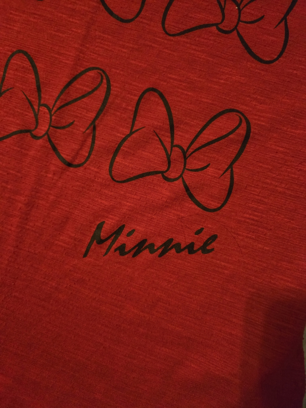 Minnie Mouse Bow Red Racerback Tank Top - Picture 3 of 3